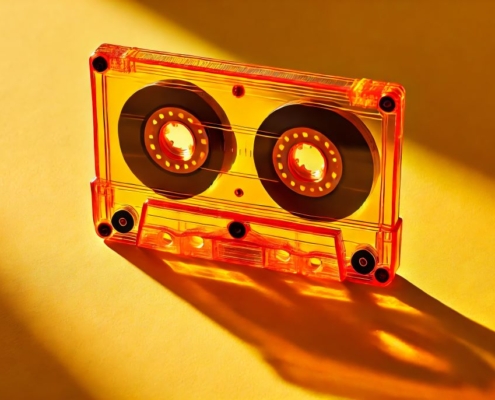 a music cassette back to 80's memory