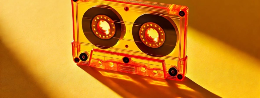 a music cassette back to 80's memory